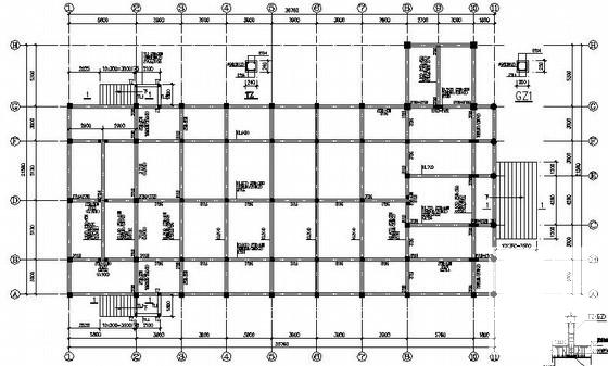 框架结构基督教堂结构CAD施工图纸（独立基础）(现浇钢筋混凝土) - 1