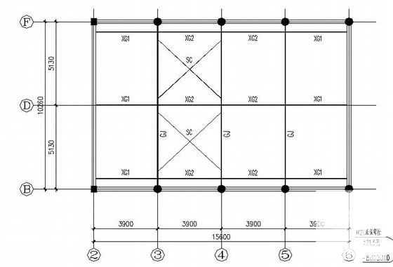 框架结构基督教堂结构CAD施工图纸（独立基础）(现浇钢筋混凝土) - 4