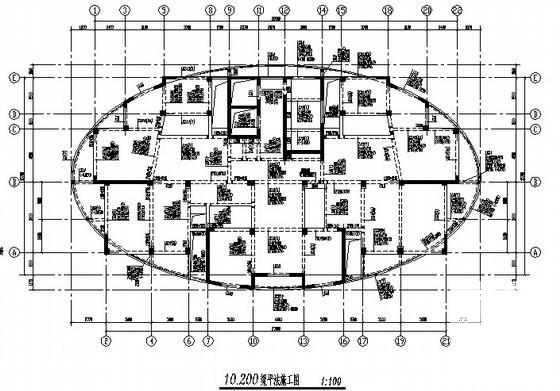 广场综合楼框剪结构CAD施工图纸（桩基础） - 2