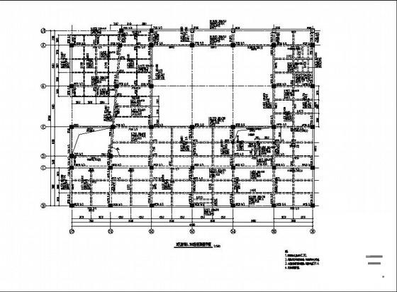 13层框架剪力墙后勤大楼结构CAD施工图纸（桩基础） - 2