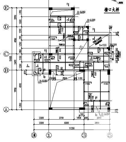 3层框架结构别墅结构CAD施工图纸（异形柱E户型） - 3