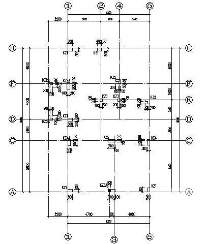 3层框架结构别墅结构CAD施工图纸（异形柱D户型桩基础） - 2