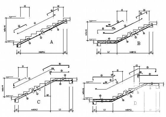 3层框架结构别墅结构CAD施工图纸（异形柱D户型桩基础） - 4