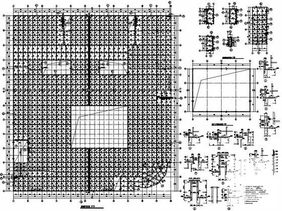 3层框架结构商场结构CAD施工图纸（桩基础）(预应力管桩) - 2