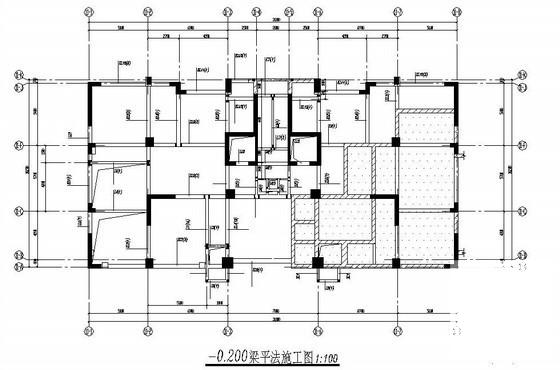20层框剪结构住宅楼结构CAD施工图纸(坡屋面) - 3