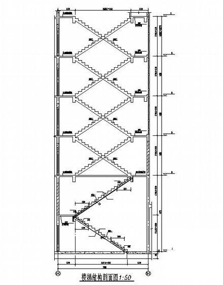 20层框剪结构住宅楼结构CAD施工图纸(坡屋面) - 4