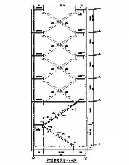 20层框剪结构住宅楼结构CAD施工图纸(坡屋面) - 4