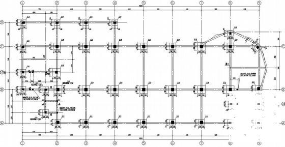 6层框架结构办公楼结构CAD施工图纸（桩基础） - 1