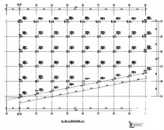 10层框架结构仓储楼结构CAD施工图纸（桩基础）(平面布置图) - 1