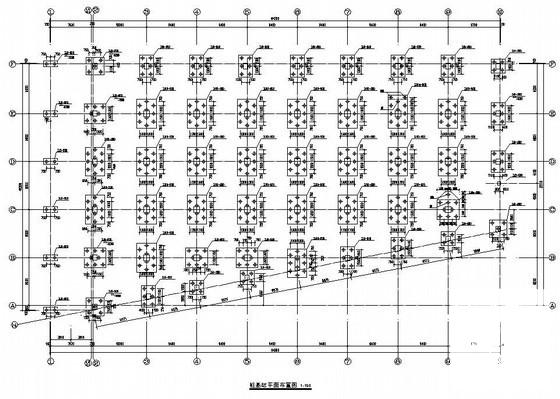 10层框架结构仓储楼结构CAD施工图纸（桩基础）(平面布置图) - 2