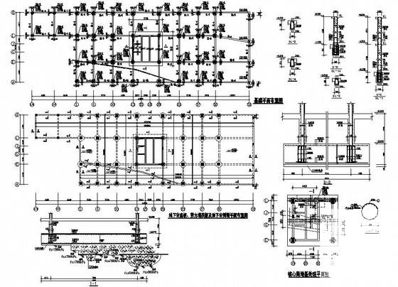 18层框架剪力墙结构住宅楼结构CAD施工图纸(平面布置图) - 1