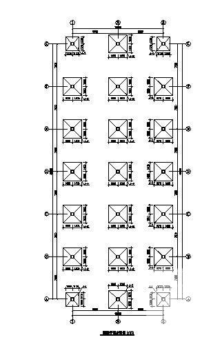 独立基础框架结构甲类仓库结构CAD施工图纸（屋顶泄爆） - 1