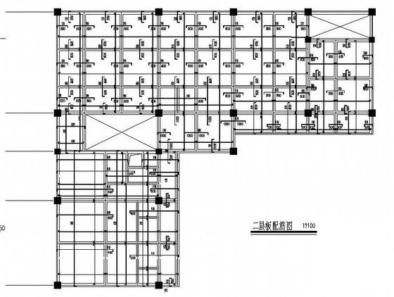 L形坡屋面桩基础3层框架结构食堂结构CAD施工图纸 - 1