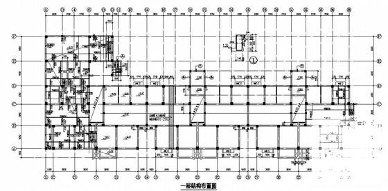 6层框架结构住宅楼结构CAD施工图纸（筏板基础知名设计院） - 1