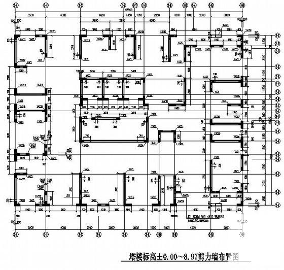 38层桩筏基础剪力墙结构高层住宅楼结构CAD施工图纸 - 3