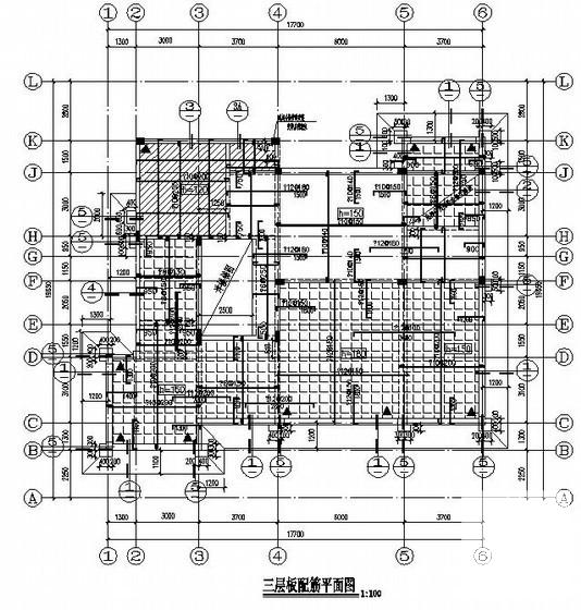 框架结构住宅楼结构CAD施工图纸（3层柱下独立基础坡屋顶） - 1