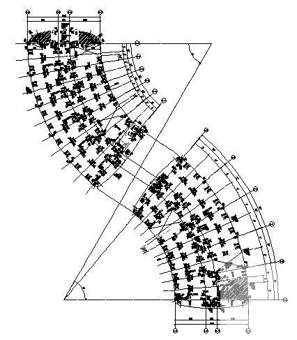 4层短肢剪力墙艺术楼结构CAD施工方案图纸 - 1
