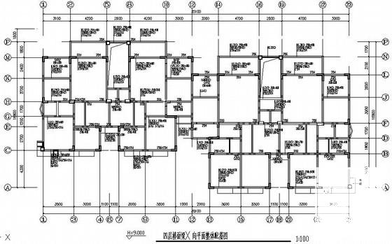 钢筋混凝土异形柱框架综合楼结构CAD施工图纸（桩基础） - 3