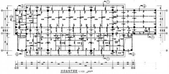 框架结构教学楼结构CAD施工图纸（4层小学教学楼）(抗震设防类别) - 1