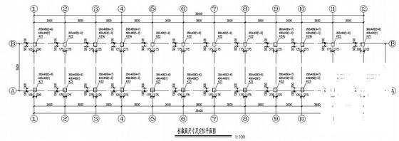 框架结构职工宿舍结构CAD施工图纸（5层桩基础）(冲孔灌注桩) - 1