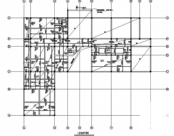 框架结构酒店别墅结构CAD施工图纸（2层独立基础） - 1