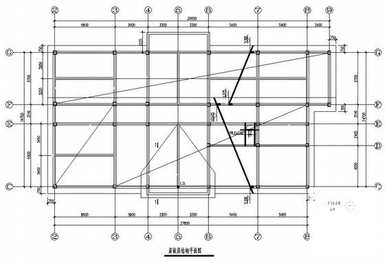 框架结构酒店别墅结构CAD施工图纸（2层独立基础） - 2