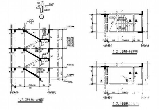 异形柱框架剪力墙结构住宅楼结构CAD施工图纸（6层带跃层） - 4