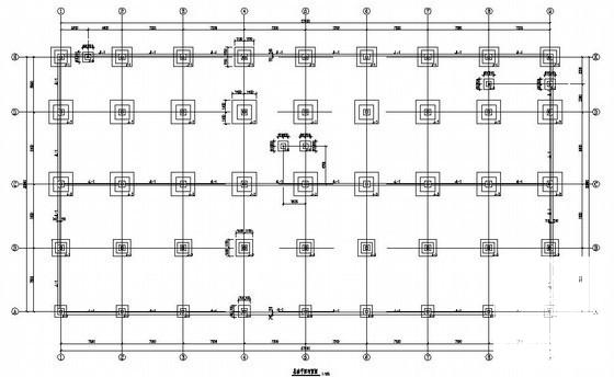 框架结构医院门诊综合楼结构CAD施工图纸（3层顶层门式钢架结构）(平面布置图) - 2