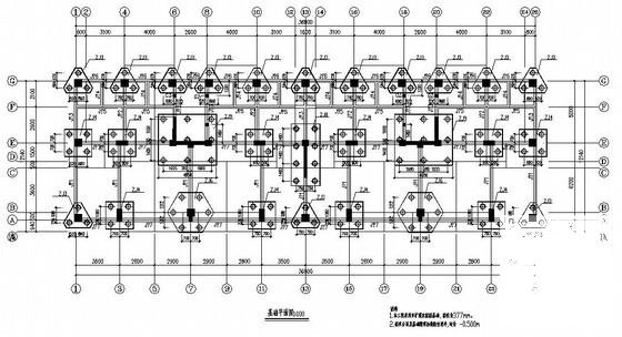 6层廉租房坡屋面底框结构住宅楼结构CAD施工图纸 - 2