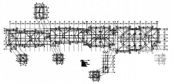 5层框架结构小学教学楼结构CAD施工图纸（桩基础） - 1