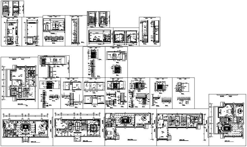 框架结构现代多层酒店建筑设计CAD施工图纸精 - 4