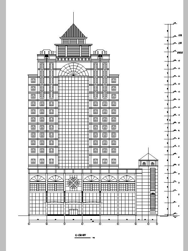 现代欧式高层塔楼式酒店建筑设计施工图纸 - 1