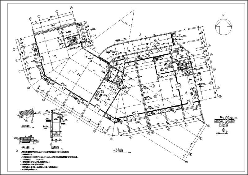 现代多层旅社宾馆酒店建筑设计施工图纸 - 3