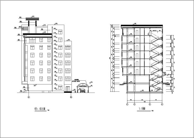 现代多层旅社宾馆酒店建筑设计施工图纸 - 5