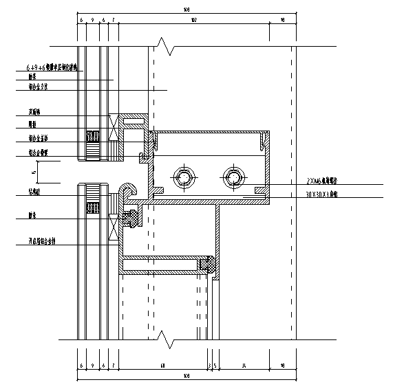 玻璃幕墙节点大样图 - 3