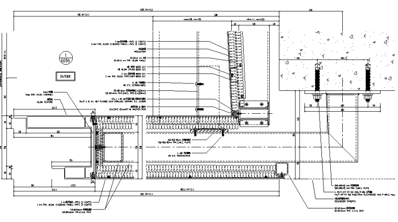 框玻璃幕墙节点大样 - 2