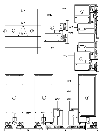 框玻璃幕墙节点大样 - 1