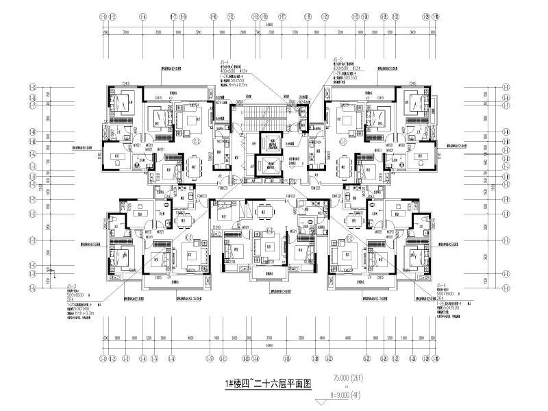 高层住宅设计图纸 - 4