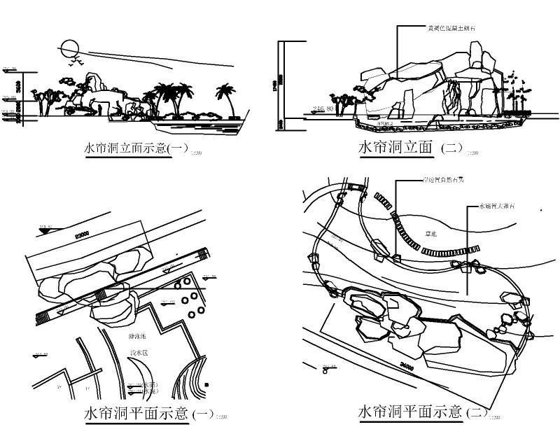 25套水景水墙水幕瀑布详图纸 - 3