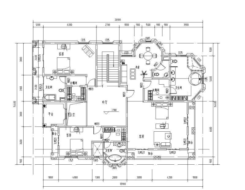 别墅建筑设计施工图 - 3