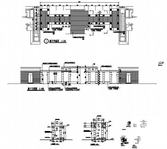 广场游廊建筑扩初图纸 - 4