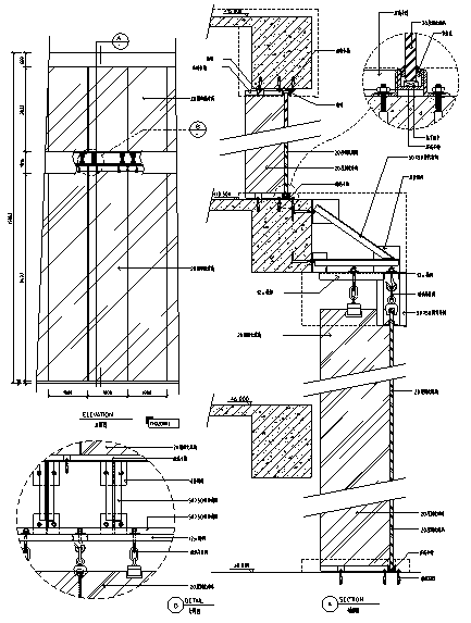 玻璃幕墙节点大样图 - 1