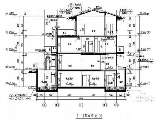 别墅建筑施工图纸 - 2