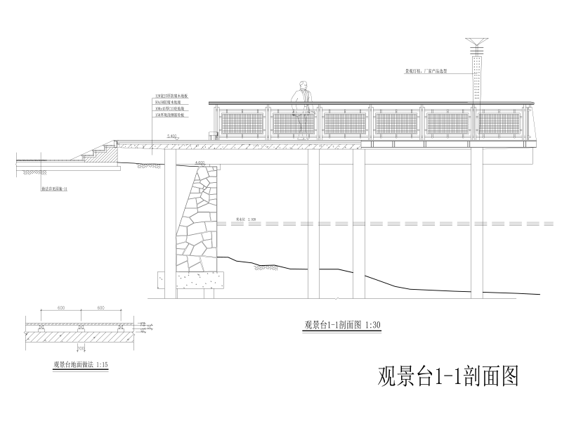 景观滨水栈道平台图纸块合集 - 1