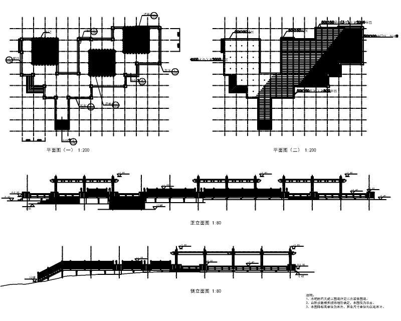 景观滨水栈道平台图纸块合集 - 4