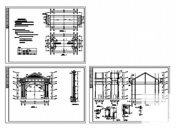 小区大门施工图纸 - 4