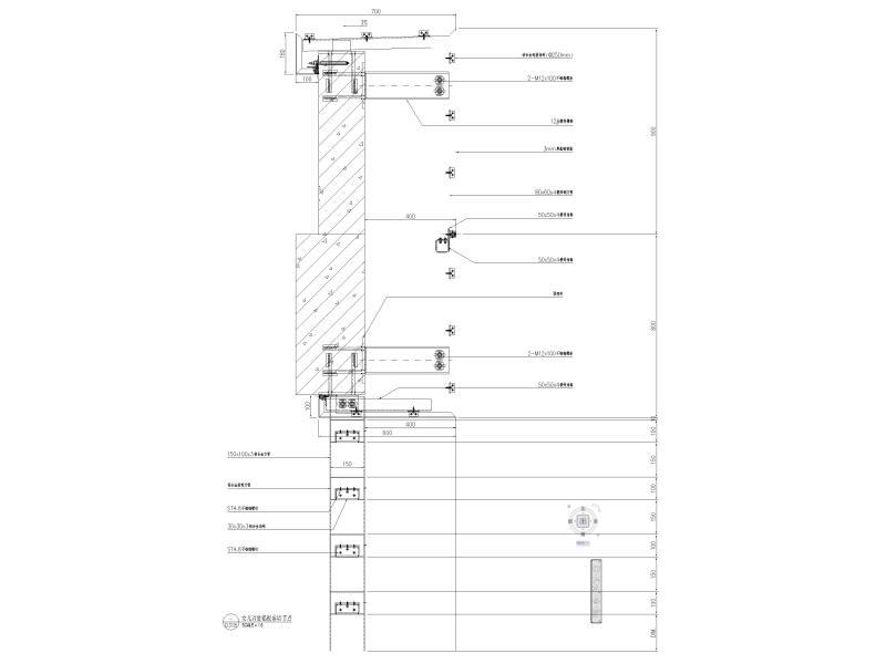 铝板幕墙节点 - 3