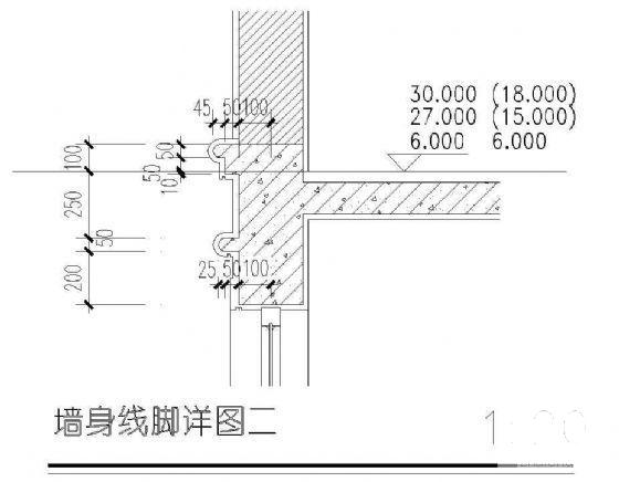 墙身线脚详图纸 - 1