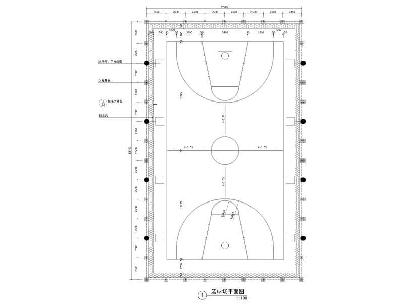 篮球场大样图 - 2