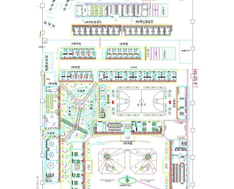 分享一套项目部临建规划布置图纸（2017.7最新）(建筑面积) - 3